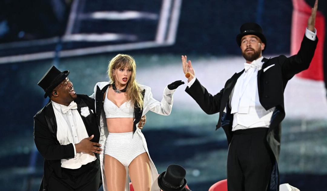 A 'swooning' Taylor Swift puts Travis Kelce where no boyfriend has gone before: onstage